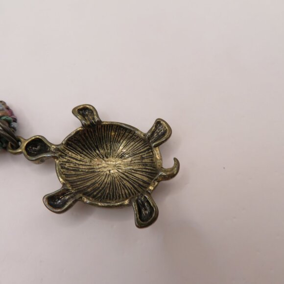 Turtle Pendant on Beaded Necklace - Picture 3 of 6